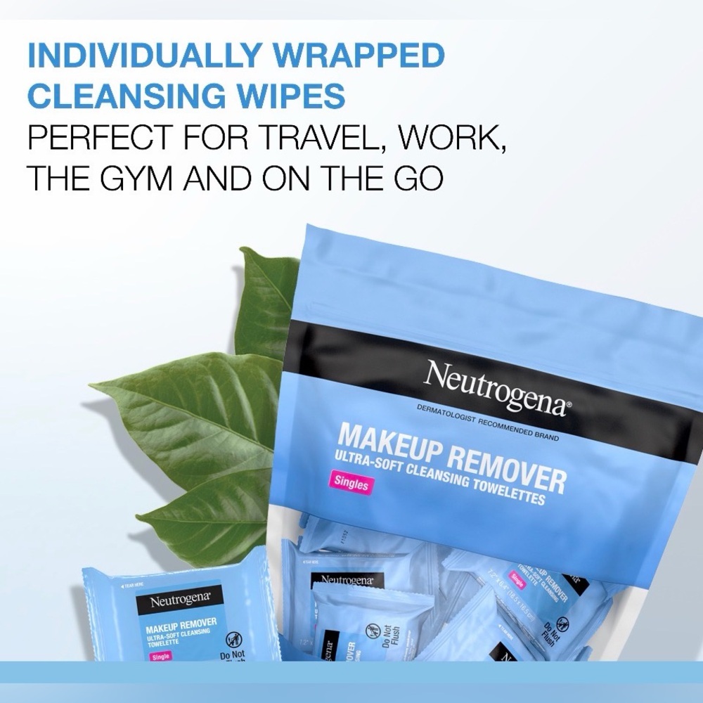 Neutrogena Mini Single 20 Pack- Makeup Remover Wipes - Picture 2 of 3